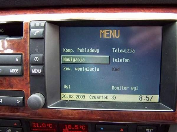 BMW MK2 z monitorem kolorowym Tłumaczenie nawigacji - Polskie menu